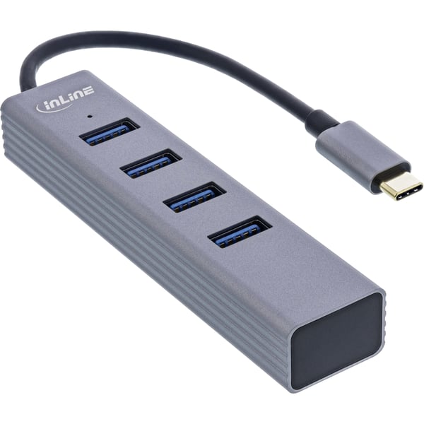 InLine 33271N interface hub USB 2.0 Type-C 5000 Mbit/s Grå