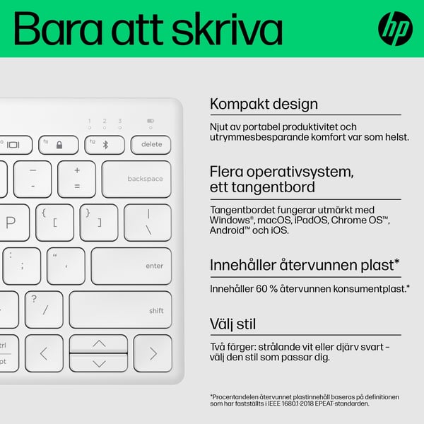 HP 350 kompakt Bluetooth-tangentbord för flera enheter