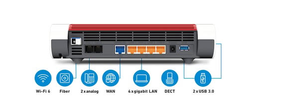Box 5590 Fiber XGS-PON trådløs router Gigabit Ethernet Dual-band (2,4 GHz / 5 GHz) Hvid