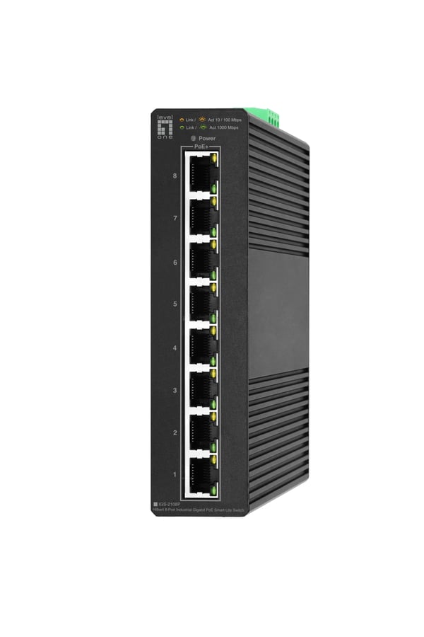 LevelOne IGS-2108P nätverksswitchar hanterad L2 Gigabit Ethernet (10/100/1000) Strömförsörjning via Ethernet (PoE) stöd Svart