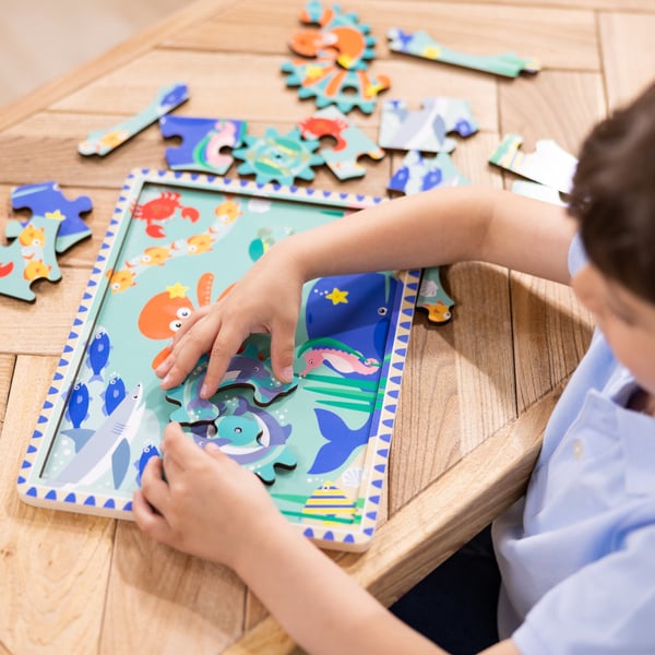 Melissa & Doug Wooden Underwater Puslespil 18 stk Dyr