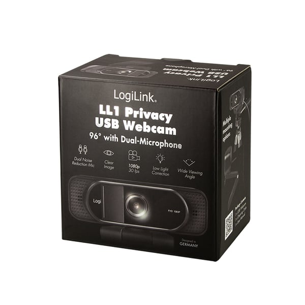 LogiLink UA0381 webbkameror 1920 x 1080 pixlar USB 2.0 Svart