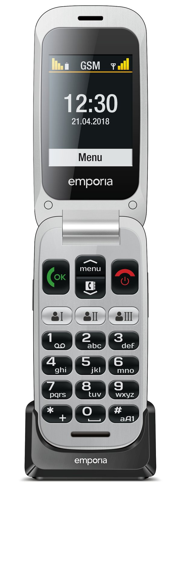 Emporia emporiaONE 6,1 cm (2.4") 80 g Grå, Sølv Senior telefon