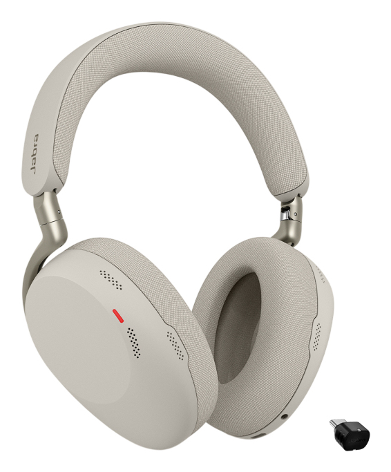 Jabra Evolve3 85 MS + Link 390c Headset Trådlös Huvudband Samtal/musik USB Type-C Bluetooth Grå