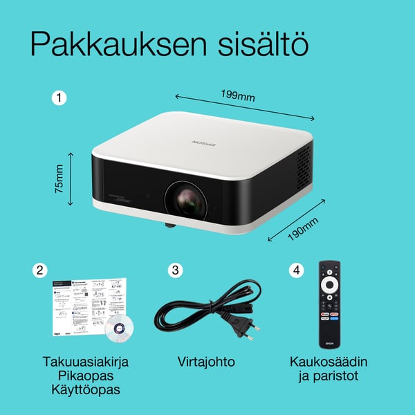 Epson Lifestudio Pop – EF-61W timantinvalkoinen