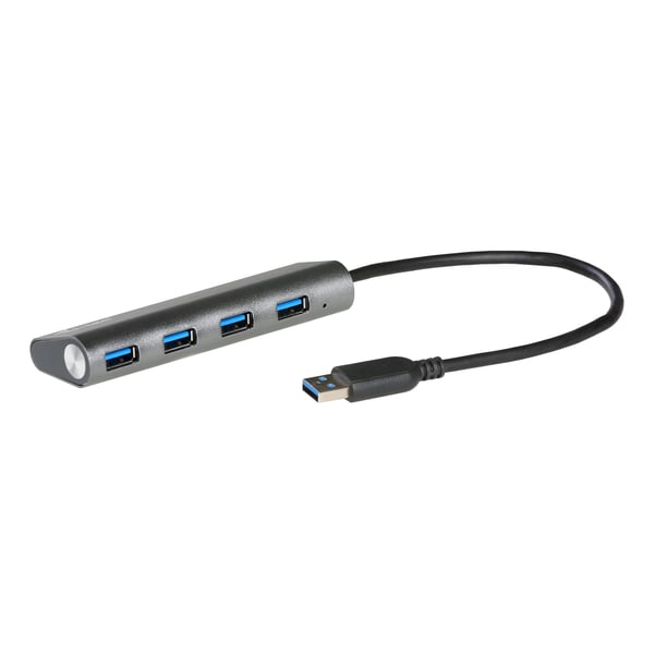 i-tec Metal U3HUB448 gränssnittshubbar USB 3.2 Gen 1 (3.1 Gen 1) Type-A 5000 Mbit/s Grå