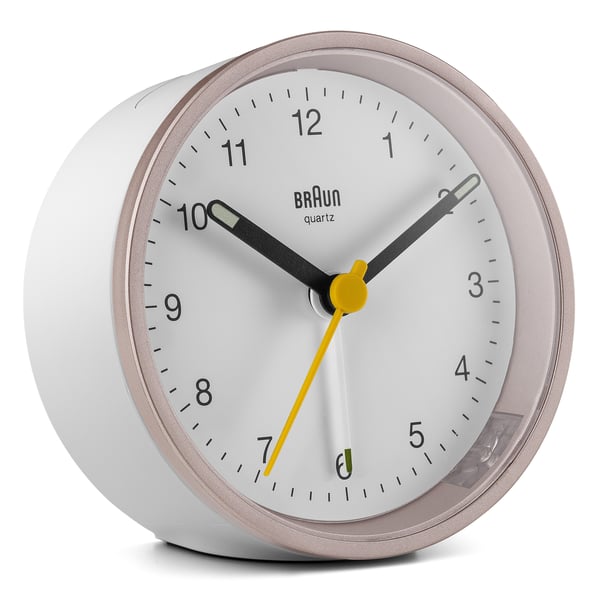 Braun BC12 Kvartsiherätyskello Vaaleanpunainen, Valkoinen