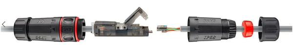 Microconnect KON525 kabelsamler RJ-45 Sort
