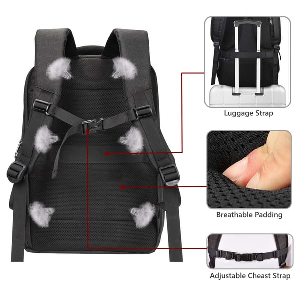 Ewent EW2526 taske og etui til laptop 39,6 cm (15.6") Rygsæk Sort