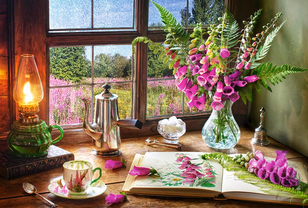 Castorland Still Life with Violet Snapdragons 1000 pcs Puslespil 1000 stk Kunst