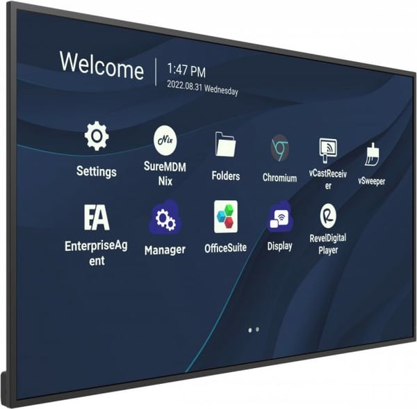 Viewsonic CDE4330 skyltställ 109,2 cm (43") Wi-Fi 450 cd/m² 4K Ultra HD Svart Inbyggd processor Android 11
