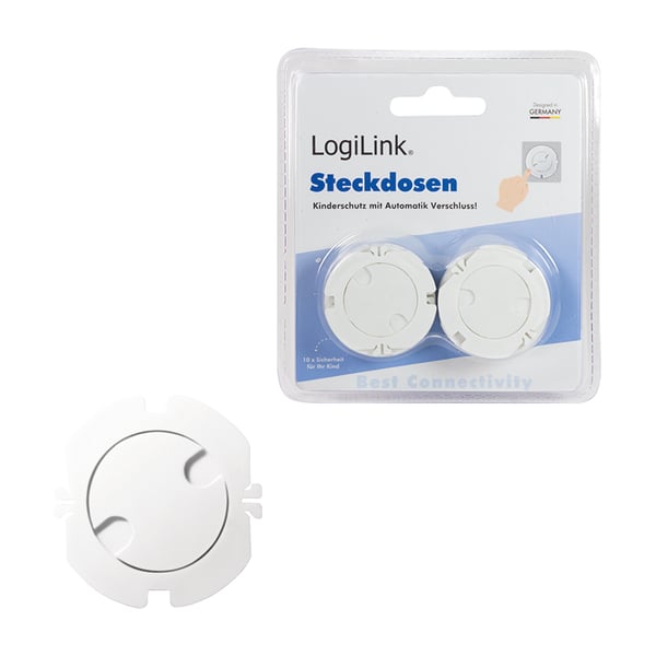 LogiLink EC3002 dækning af sokkel Hvid 10 stk