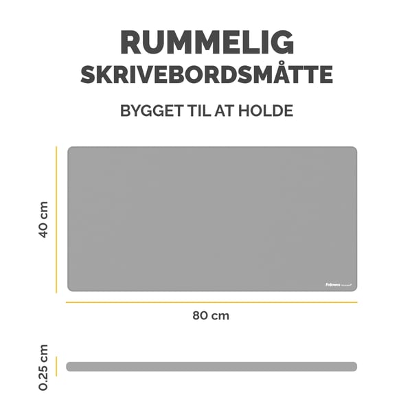 Fellowes Breyta skriveunderlag Stof, Polyester, Gummi Grå
