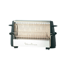 Moulinex Multipan On Off 4 skivor 760 W Svart, Rostfritt stål