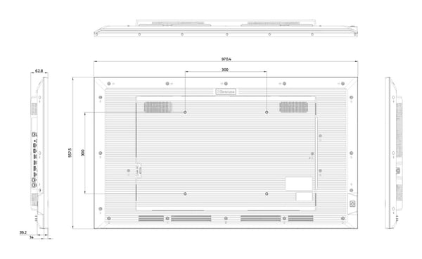 Hisense 43” 4K UHD IPS Digital Signage Display - 24/7 Operation Digital A-tavle 109,2 cm (43") Wi-Fi 500 cd/m² 4K Ultra HD Sort Android 11 24/7