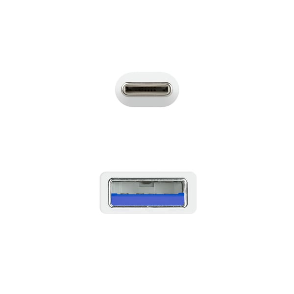 Nanocable 10.01.4000-W USB-kablar USB 3.2 Gen 2 (3.1 Gen 2) 0,5 m USB C USB A 10 Gbit/s Vit