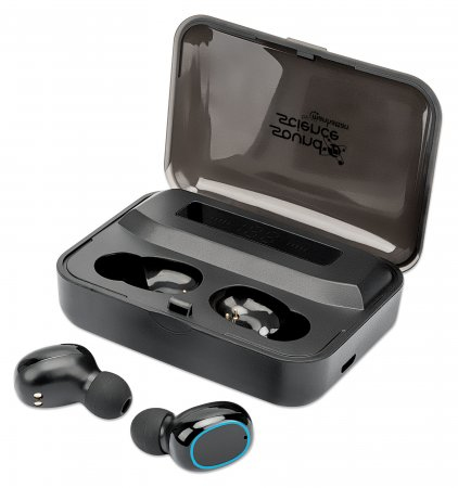 Manhattan 180382 hörlur och headset Trådlös I öra Samtal/musik Bluetooth Svart