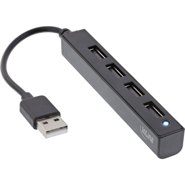 InLine 33293K gränssnittshubbar USB 2.0 Type-A 480 Mbit/s Svart