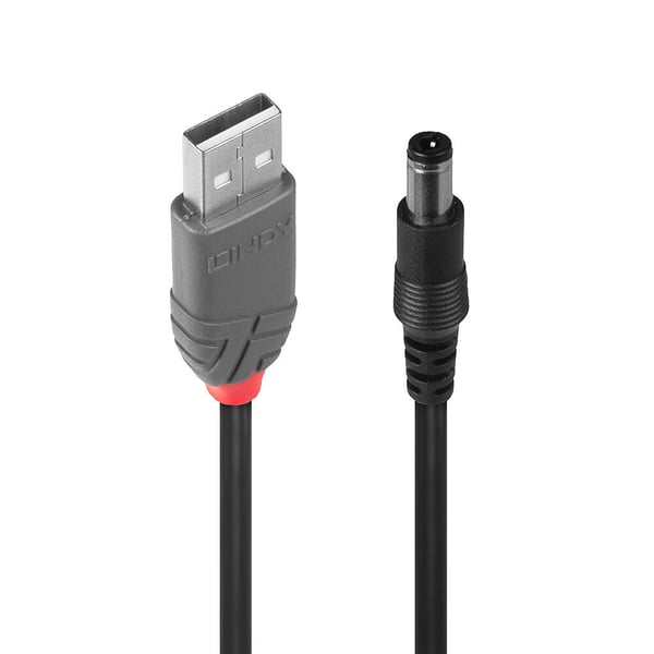 Lindy 70267 USB-kablar USB 2.0 1,5 m USB A ﻿DC Svart