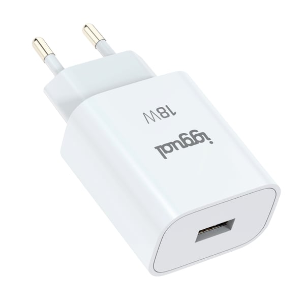 iggual IGG317174 oplader til mobil enhed Universel Hvid USB Hurtig opladning Indendørs