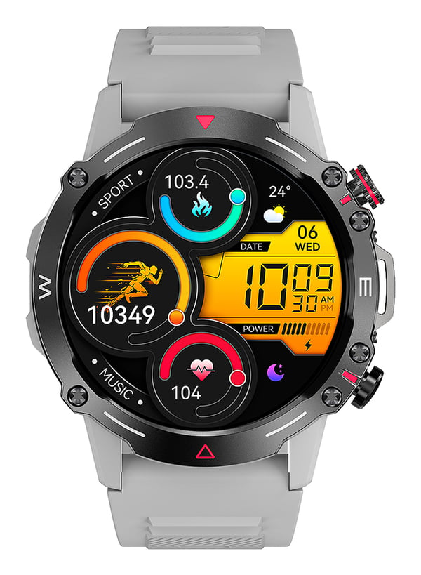 Trevi T-FIT 510 A 3,63 cm (1.43") AMOLED Digital 466 x 466 pixel Berøringsskærm Grå