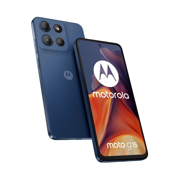 Motorola moto g15 17,1 cm (6.72") Dual SIM Android 15 4G USB Type-C 8 GB 512 GB 5200 mAh Marineblå