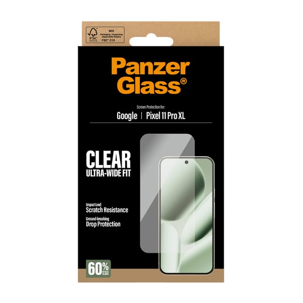 PanzerGlass ® Screen Protector Google Pixel 11 Pro XL | Ultra-Wide Fit Genomskinligt skärmskydd 1 styck