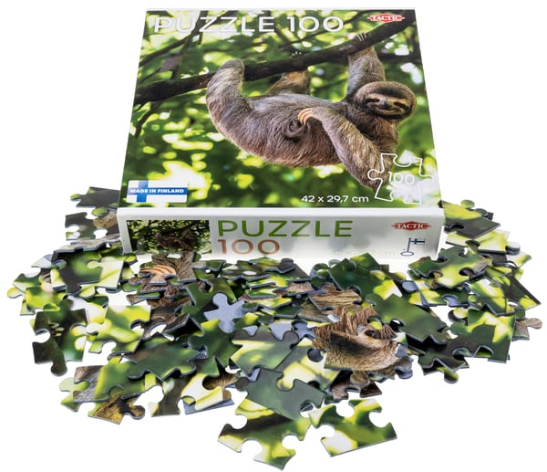 Tactic Puzzle Lovers Sloth Hanging on Tree 100 pcs puzzle