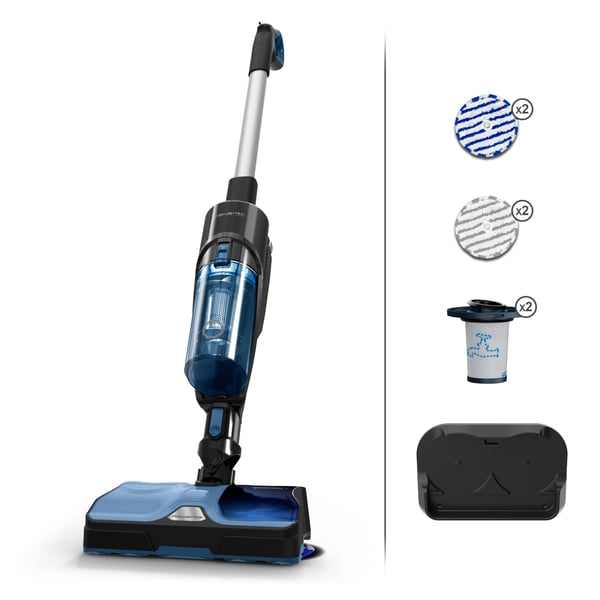 Rowenta X Combo 2in1 GZ3038 Pystyimuri Akku Kuiva ja märkä Pussiton 0,55 L Musta, Sininen