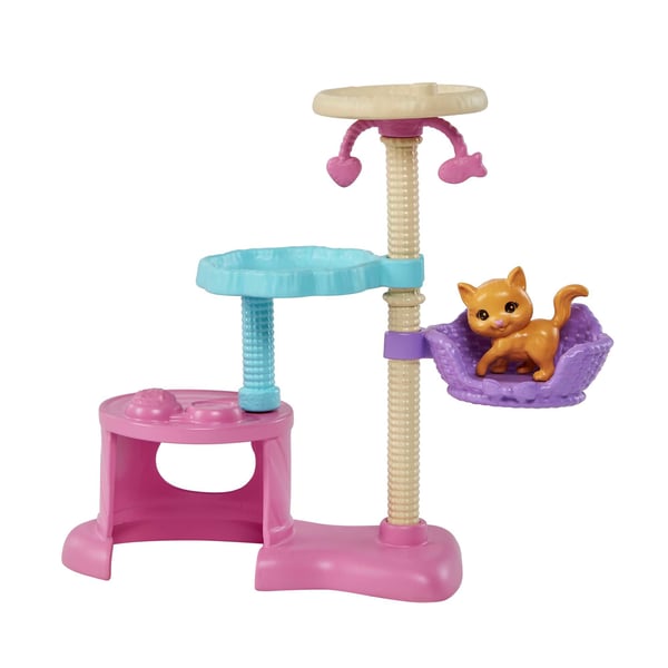 Barbie Kitty Condo-docka och husdjur med tillbehör, leksak för barn från 3 år
