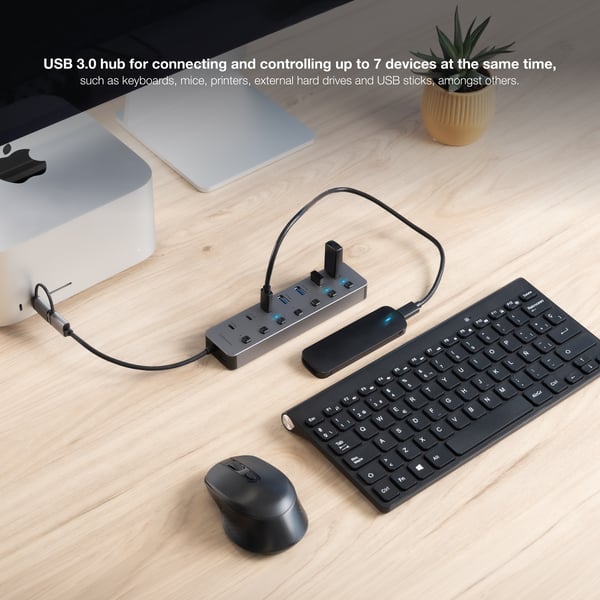 Nanocable 10.16.4510 gränssnittshubbar USB 3.2 Gen 1 (3.1 Gen 1) Type-A + Type-C 5000 Mbit/s Silver