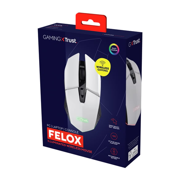 Trust GXT 110 FELOX hiiri Pelaaminen Oikeakätinen Langaton RF Optinen 4800 DPI