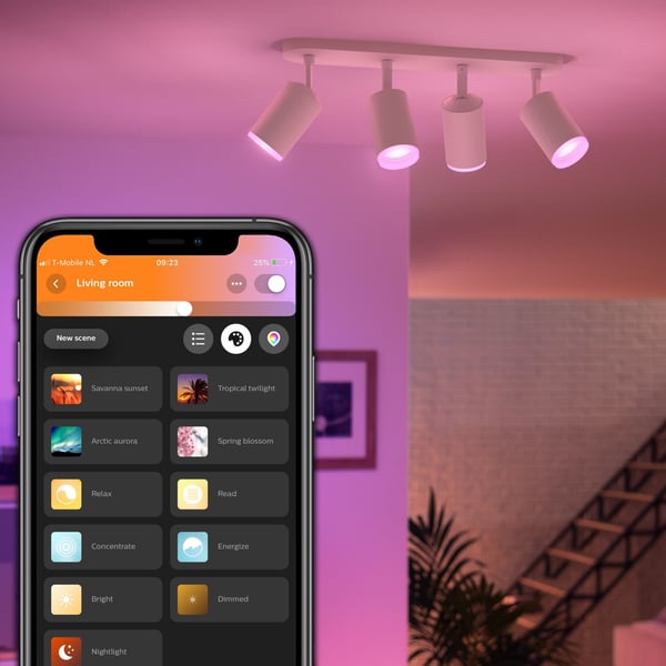 Philips Hue White and Color ambiance Fugato med fire spots