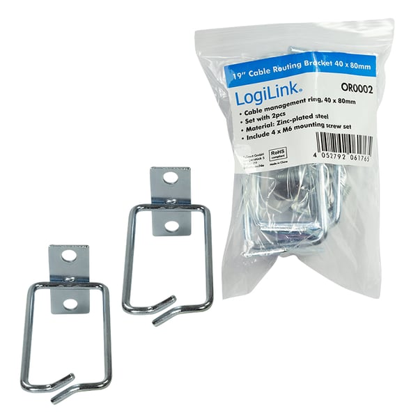 LogiLink OR0002 tilbehør til rack Kabelring