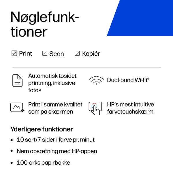 HP ENVY 6110e Trådløst All-in-One Farve Printer, Instant Ink; Fotoudskrivning