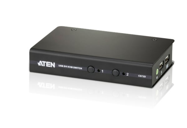 ATEN CS72D KVM-switchar Svart