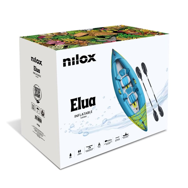 Nilox NXWTRKAYAK sports-kajak 2 person(er) Flerfarvet Polyvinylchlorid (PVC) Oppustelig kajak