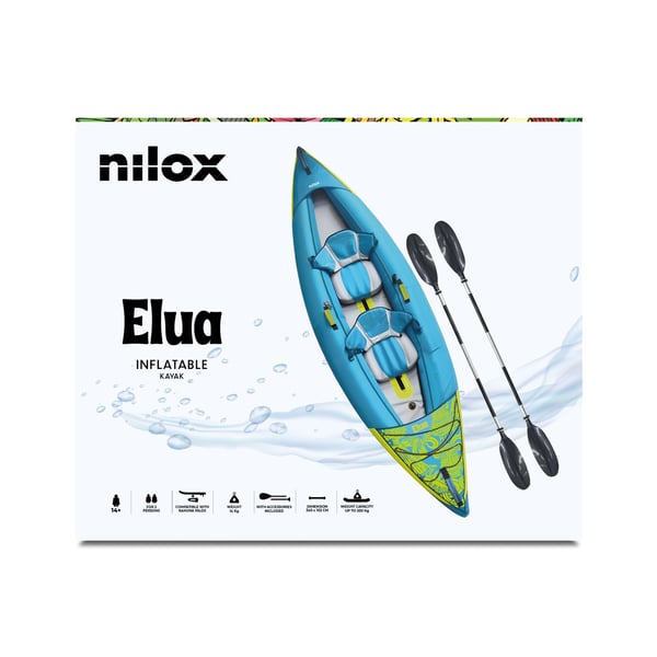 Nilox NXWTRKAYAK sports-kajak 2 person(er) Flerfarvet Polyvinylchlorid (PVC) Oppustelig kajak