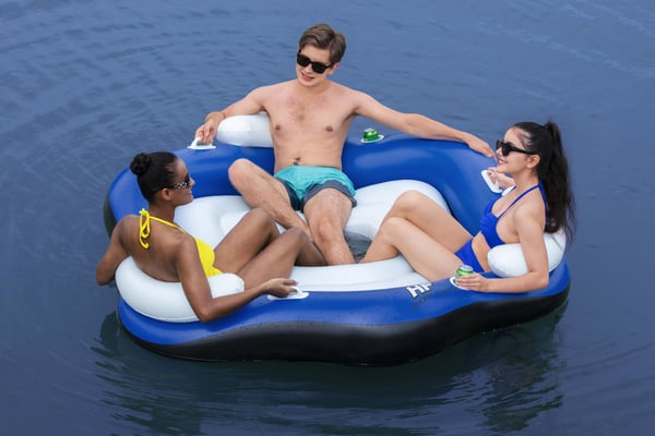 Bestway 43111 pool- och badmadrass Blå, Vit Mönstrad Vinyl Flytande ö