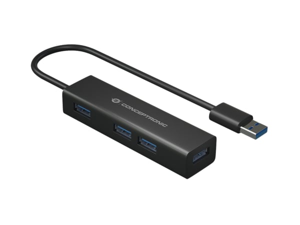 Conceptronic HUBBIES06B gränssnittshubbar USB 3.2 Gen 1 (3.1 Gen 1) Type-A 5000 Mbit/s Svart