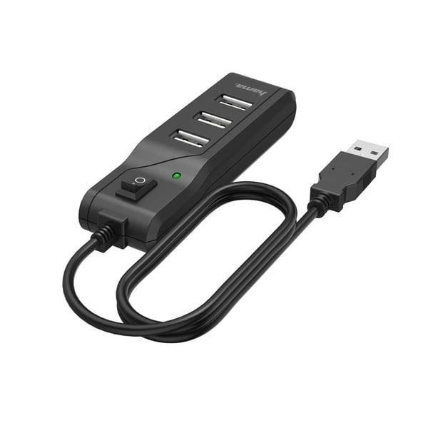 Hama 00200118 gränssnittshubbar USB 2.0 480 Mbit/s Svart