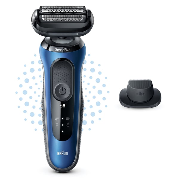 Braun Series 6 61-B1200s Folierakapparat Trimmer Svart, Blå