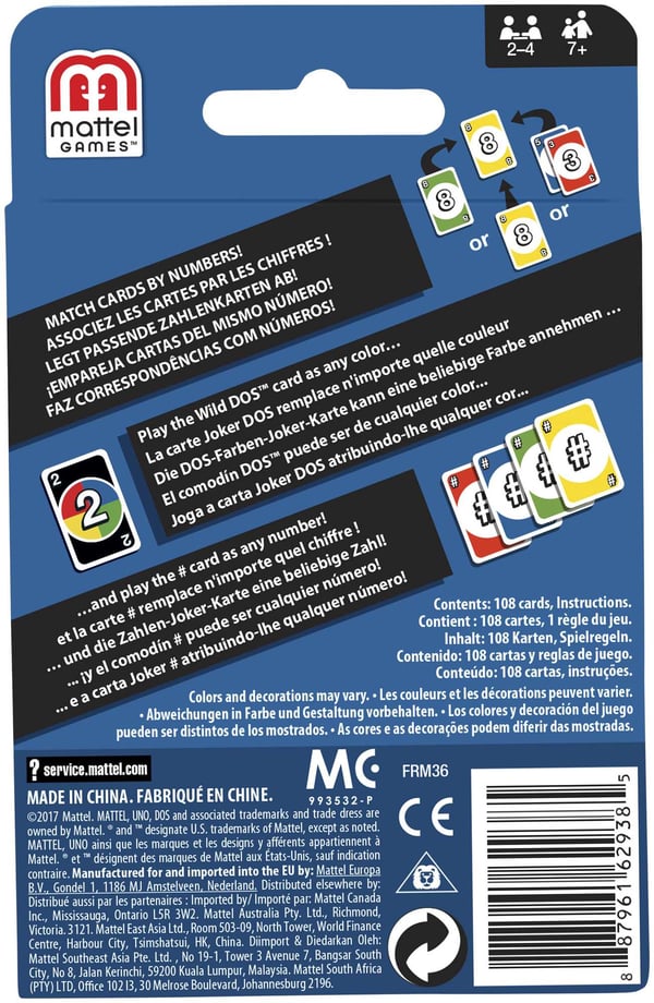 Mattel Games DOS Kortspel Kasta kort