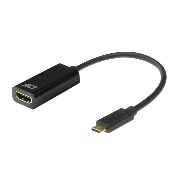 ACT AC7305 videokabeladapter 0,15 m USB Type-C HDMI Typ A (standard) Svart