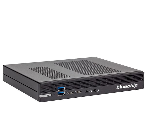 bluechip BUSINESSline S3136 Intel® Core™ i3 i3-14100 8 GB DDR5-SDRAM 500 GB SSD Windows 11 Pro Mini PC Mini-PC Svart