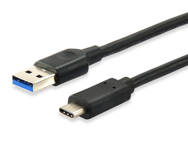 Equip 128345 USB-kaapeli USB 3.2 Gen 1 (3.1 Gen 1) 0,5 m USB C USB A 5 Gbit/s Musta