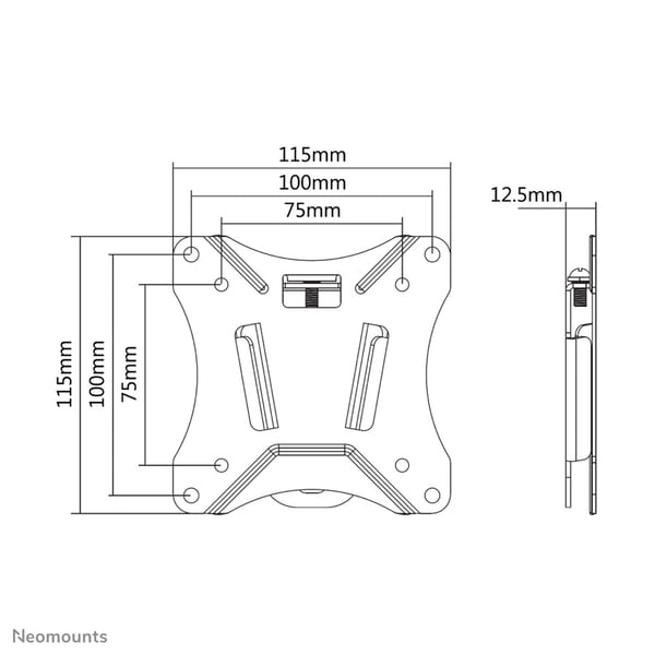 Neomounts NM-W25BLACK TV-kiinnike 76,2 cm (30") Musta