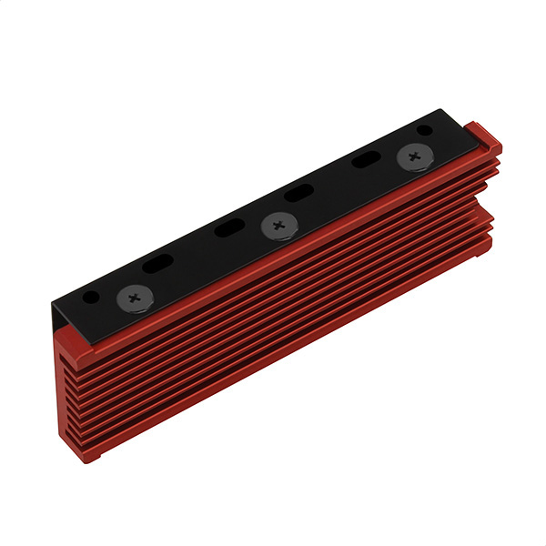 Axagon CLR-M2 kylsystem för dator M.2 NVMe SSD, Halvledardrivenhet VGA-kylare Svart, Röd 1 styck