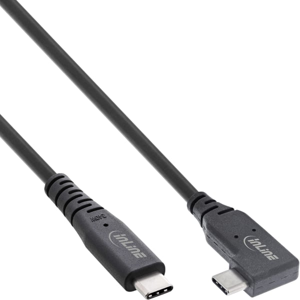 InLine 35911I USB-kablar USB4 Gen 3x2 1 m USB C 40 Gbit/s 240 W Svart