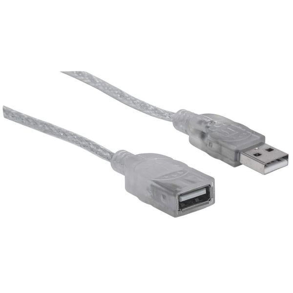 Manhattan 336314 USB-kabel USB 2.0 1,8 m USB A 0,48 Gbit/sek. Sølv